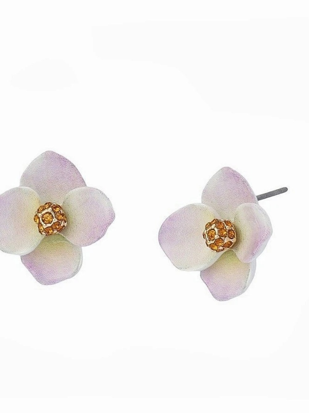 New Betsey Johnson Faux Stone Betsey's Bouquet Flower Stud Earrings